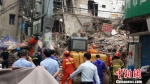 温州民房垮塌事故救援现场。　杨青　摄 - 浙江新闻网