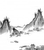《双峰插云》 南宋叶肖岩 翻拍图由市考古所提供 - 浙江新闻网