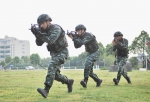 图为：武警官兵们在训练场上展开训练。王刚 - 浙江新闻网