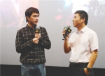 图为男主角范植伟介绍电影《一路向爱》。胡龙召 - 浙江新闻网