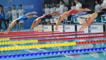 图为全国学生运动会中学组游泳比赛现场。主办方供图 - 浙江新闻网