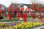 图为：充满节日氛围的村民公园。 柱子 摄 - 浙江新闻网