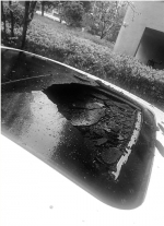 凯迪拉克天窗被砸出“天窗”近期有6辆小车遭遇飞来横祸 - 杭州网