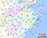 截至18日14时浙江24小时气温变化图。　浙江省气象台供图 摄 - 浙江新闻网