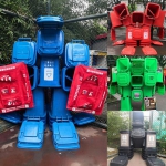 垃圾分类机器人秀。温州市综合行政执法局供图 - 浙江新闻网
