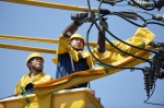 国网杭州供电公司工作人员开展不停电作业。 国网杭州供电公司 供图 - 浙江新闻网